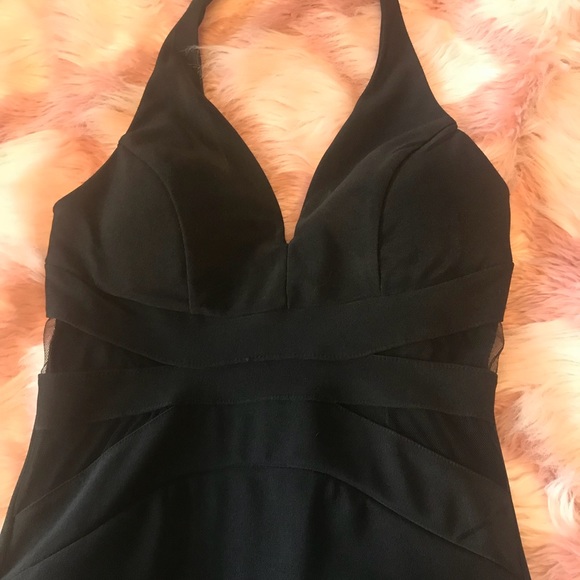Black halter cocktail dress - Picture 1 of 2